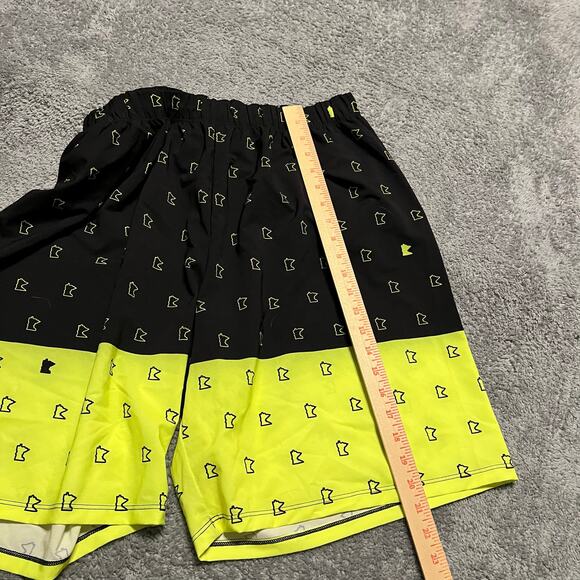 Podiumwear Cycling Shorts Mens XXL MTB Bike Riding Black Neon Yellow MN - Picture 7 of 9